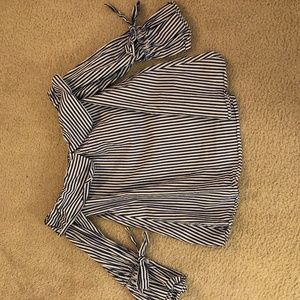 off the shoulder striped boutique top